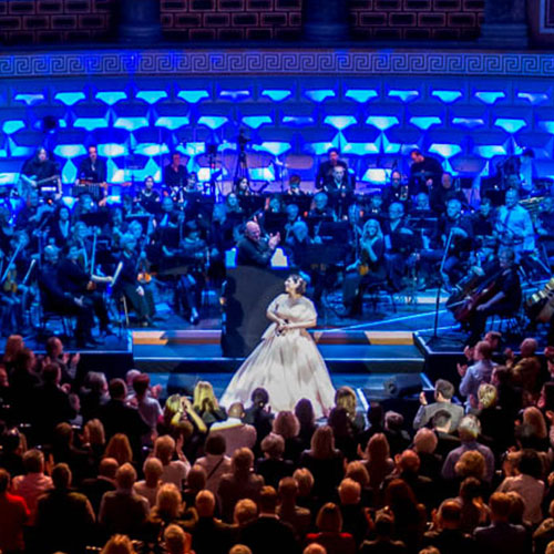 Blick auf das Wiesbadener Sinfonieorchester